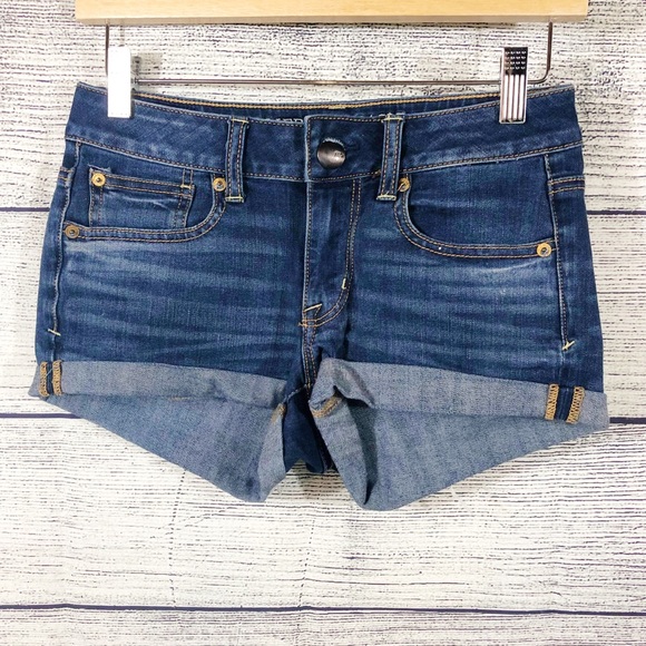 American Eagle Outfitters Pants - American Eagle Shortie cuffed jean shorts size 2
